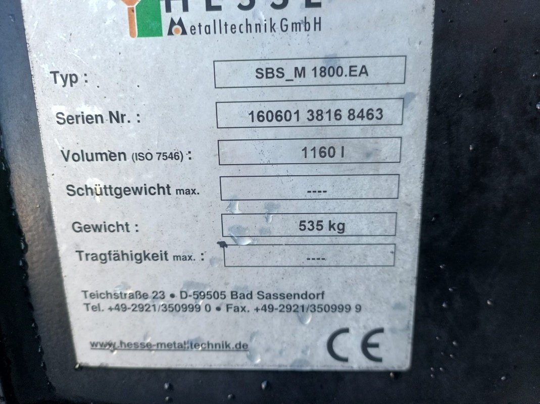 Frontladerzubehör tipa Hesse SBS M 1800, Gebrauchtmaschine u Liebenwalde (Slika 2)