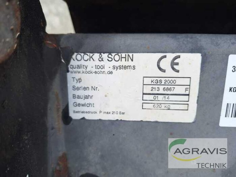 Frontladerzubehör tipa Kock & Sohn KGS 2000 XL, Gebrauchtmaschine u Warburg (Slika 10)