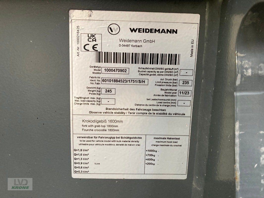 Frontladerzubehör типа Kramer 1600 mm Vielzweckgabel, Gebrauchtmaschine в Spelle (Фотография 2)