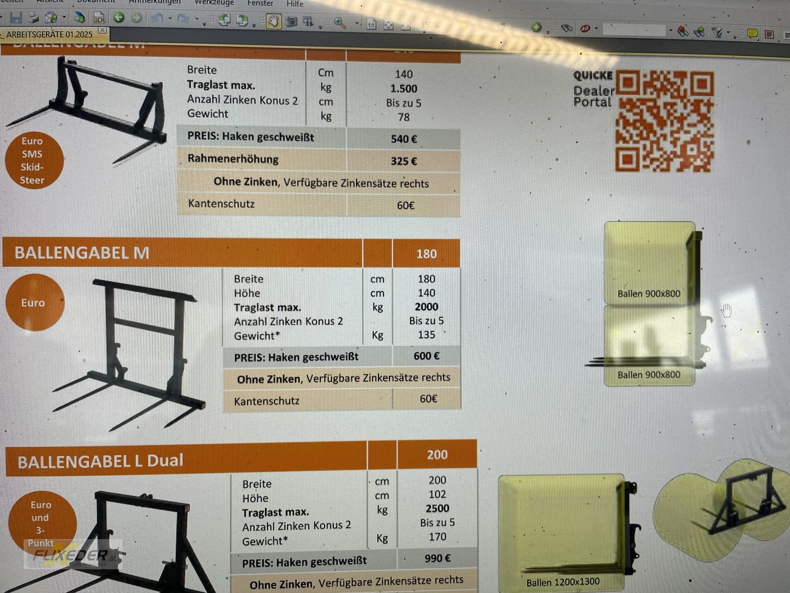 Frontladerzubehör tip Quicke Ballengabel M 180, Neumaschine in Pattigham (Poză 3)
