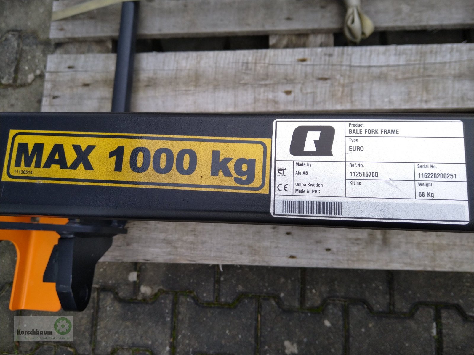 Frontladerzubehör του τύπου Quicke M 140 Euro Großballengabel, Neumaschine σε Adelsdorf (Φωτογραφία 3)