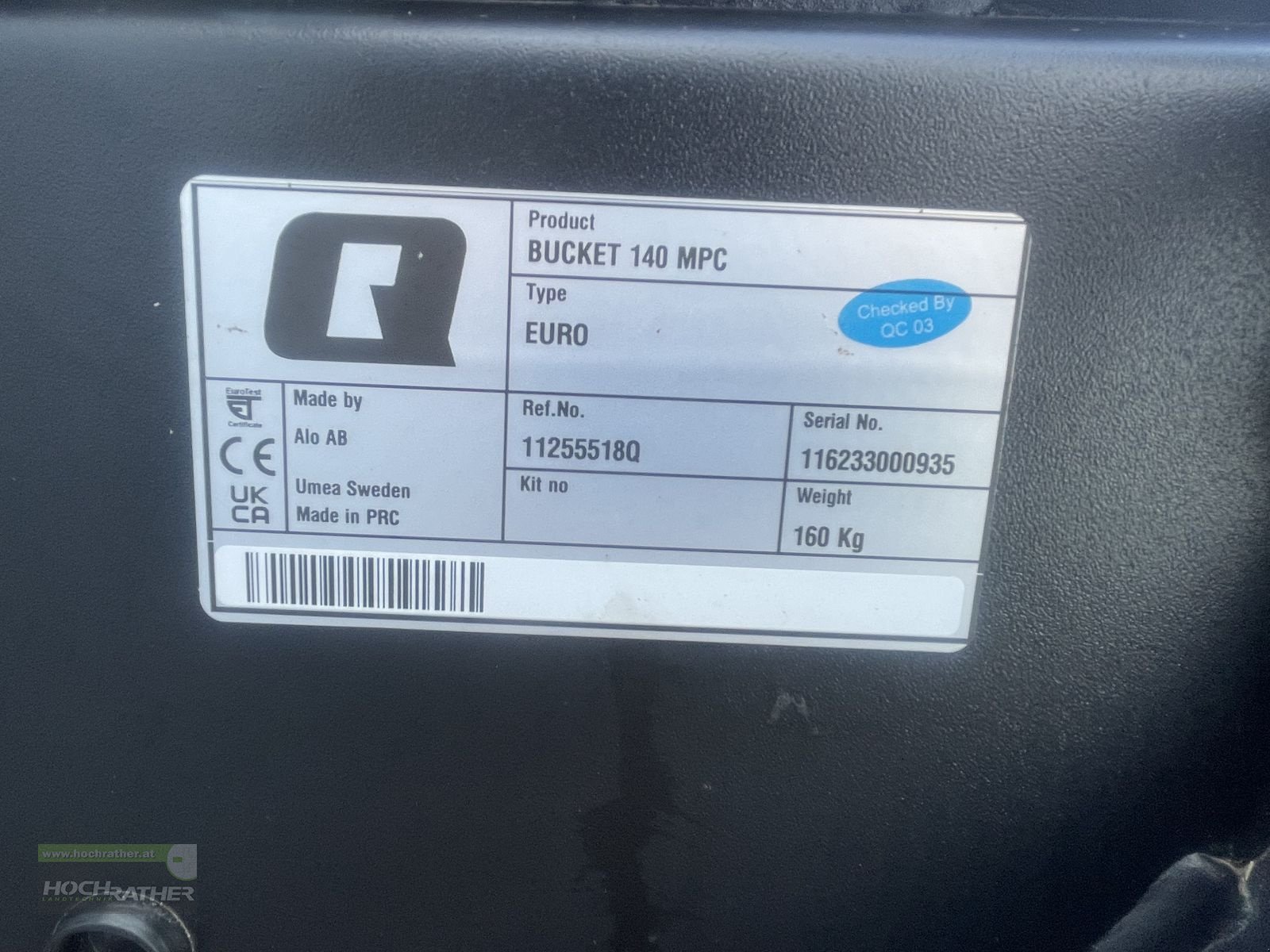 Frontladerzubehör tipa Quicke MPC Schaufel 140 Euro, Neumaschine u Kronstorf (Slika 12)