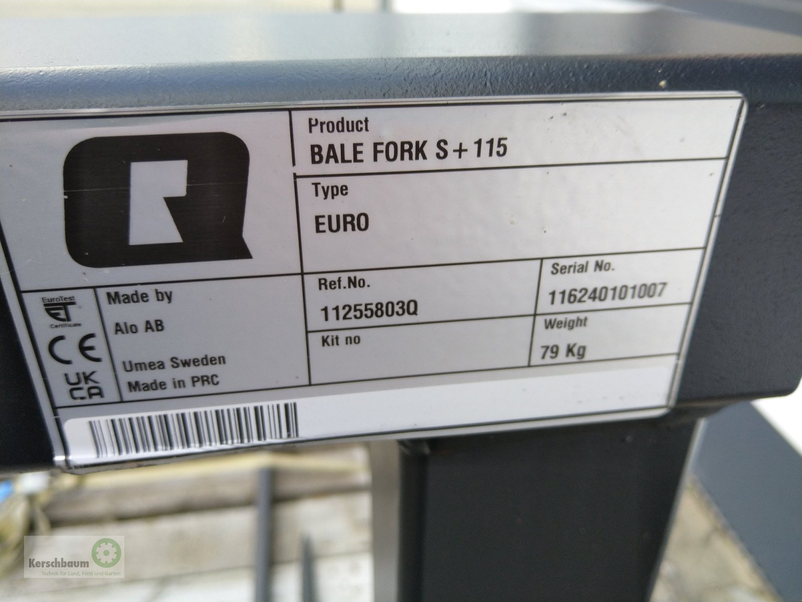 Frontladerzubehör van het type Quicke S+ 115 Euro Ballengabel, Neumaschine in Adelsdorf (Foto 4)