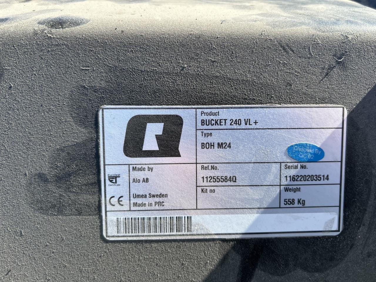 Frontladerzubehör typu Quicke VL+ 240 VOLUMENSKOVL, Gebrauchtmaschine v Grindsted (Obrázek 4)