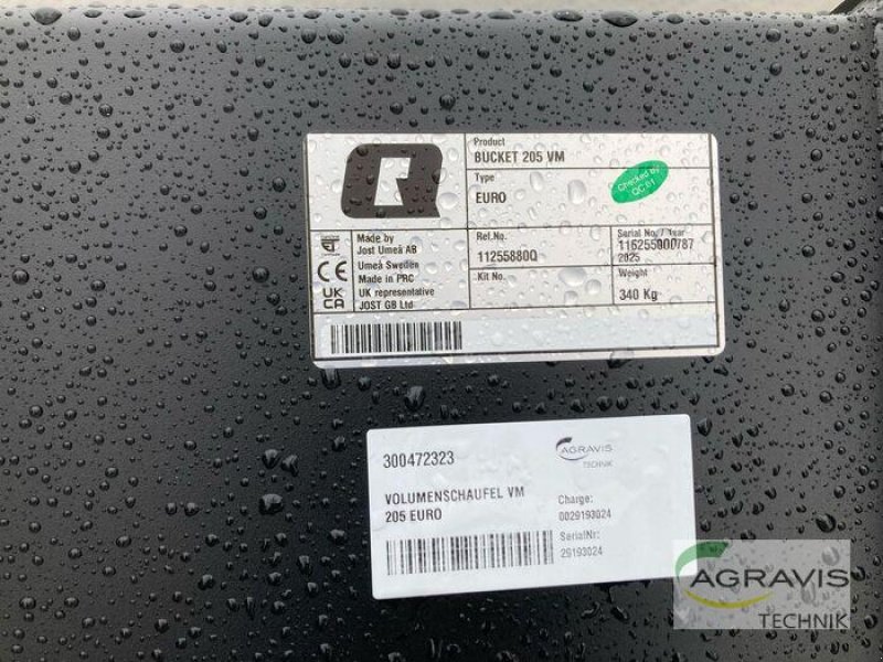 Frontladerzubehör Türe ait Quicke VOLUMENSCHAUFEL VM 205 EURO, Neumaschine içinde Schladen (resim 1)