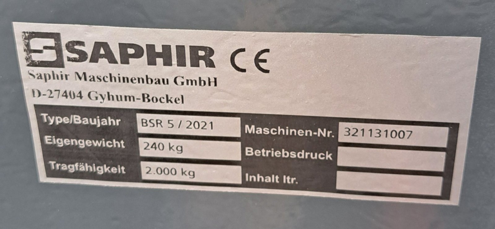 Frontladerzubehör a típus Saphir Ballenspieß BSR 5, Gebrauchtmaschine ekkor: Burkau (Kép 6)