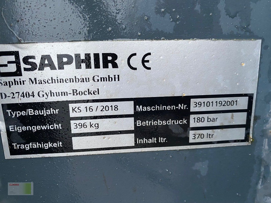 Frontladerzubehör a típus Saphir KS16, Gebrauchtmaschine ekkor: Risum-Lindholm (Kép 11)