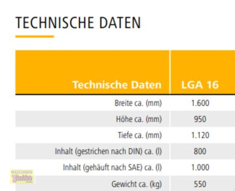 Frontladerzubehör типа Saphir LGA 16 , Leichtgutschaufel mit Abschiebewand, Gebrauchtmaschine в Kötschach (Фотография 4)