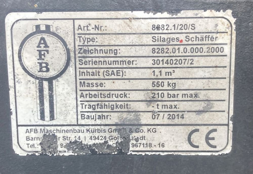 Frontladerzubehör typu Schäffer Greifschaufel 2m, Gebrauchtmaschine w Burkau (Zdjęcie 7)