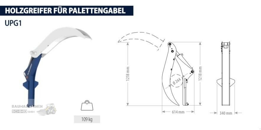 Frontladerzubehör tip Schmid Niederhalter Stammgreifer Holzgreifer, Neumaschine in Stetten (Poză 7)