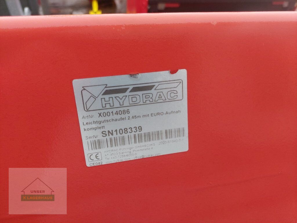 Frontladerzubehör tipa Sonstige ZUBEHÖR HYDRAC LEICHTGUTSCHAUFEL 2,45M MIT EURO-, Neumaschine u Haag (Slika 2)