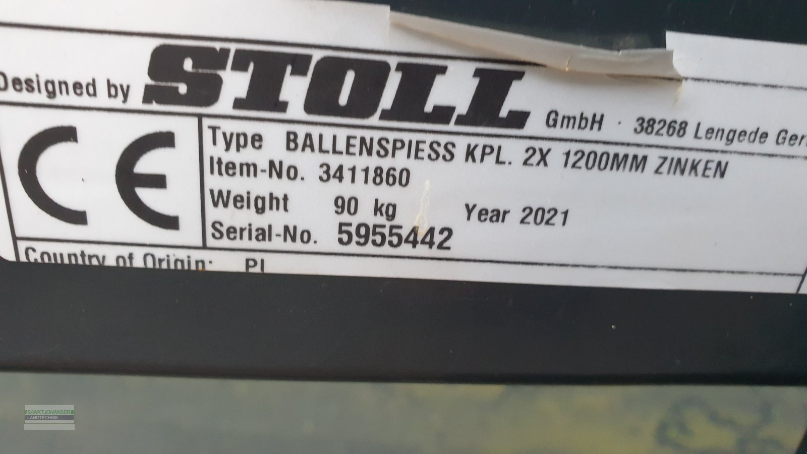 Frontladerzubehör типа Stoll Ballengabel, Neumaschine в Diessen (Фотография 5)