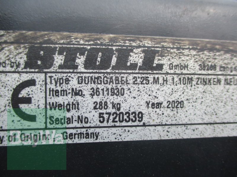 Frontladerzubehör des Typs Stoll Dunggabel 2,25 MH, Gebrauchtmaschine in Schönau b.Tuntenhausen (Bild 5)