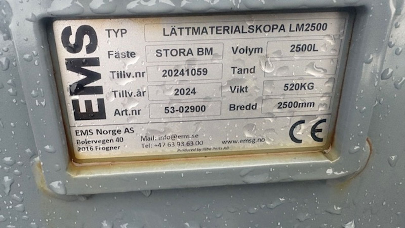 Frontladerzubehör of the type Volvo SKOVL EMS 250 CM, 2,5 M3, Gebrauchtmaschine in Dronninglund (Picture 5)