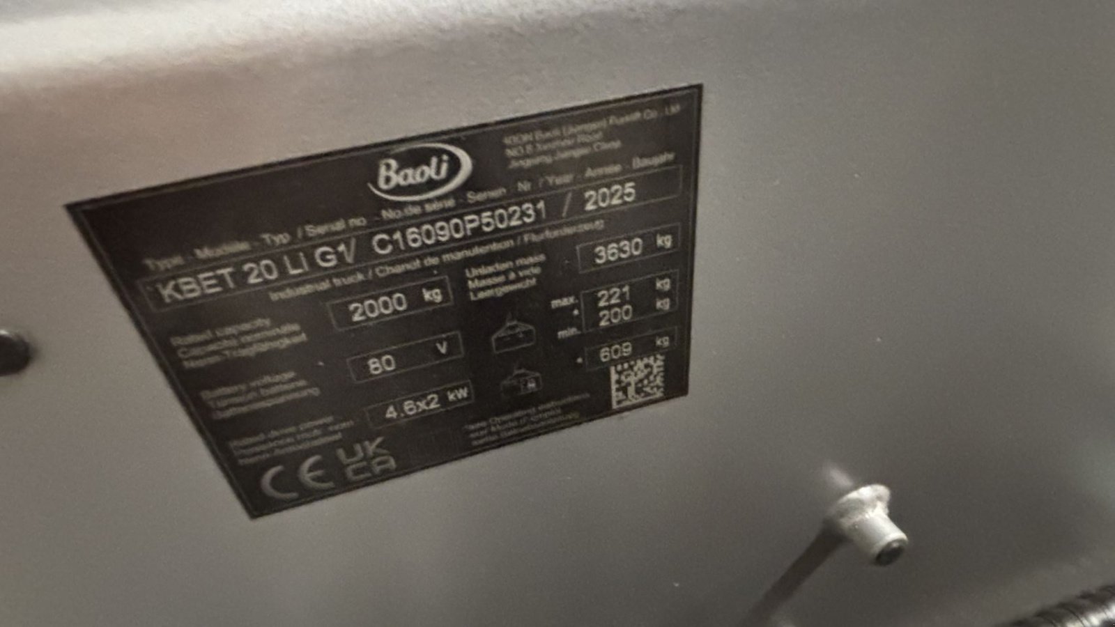 Frontstapler of the type Baoli KBET20 Li G1, Gebrauchtmaschine in Leeuwarden (Picture 6)