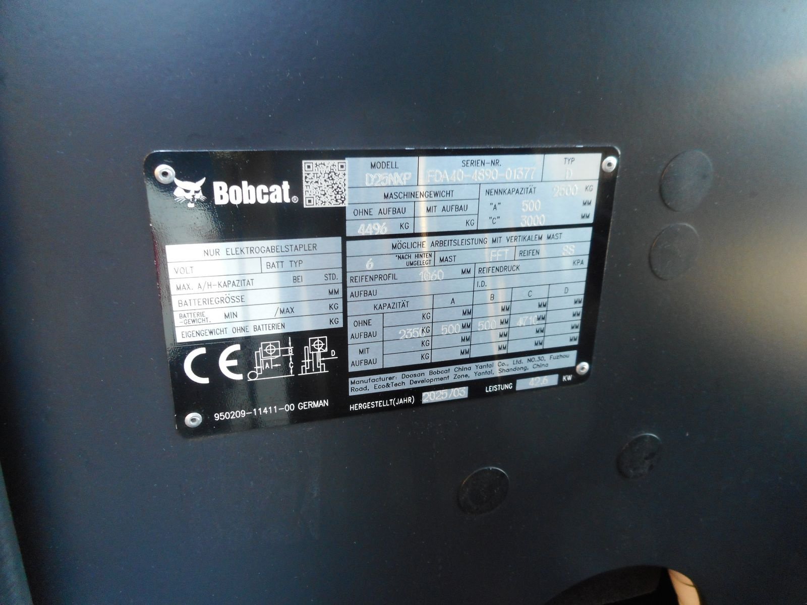 Frontstapler of the type Bobcat D25NXP Triplex 4,7m + SS + 4. Kreis + Kabine, Gebrauchtmaschine in St. Nikolai ob Draßling (Picture 13)