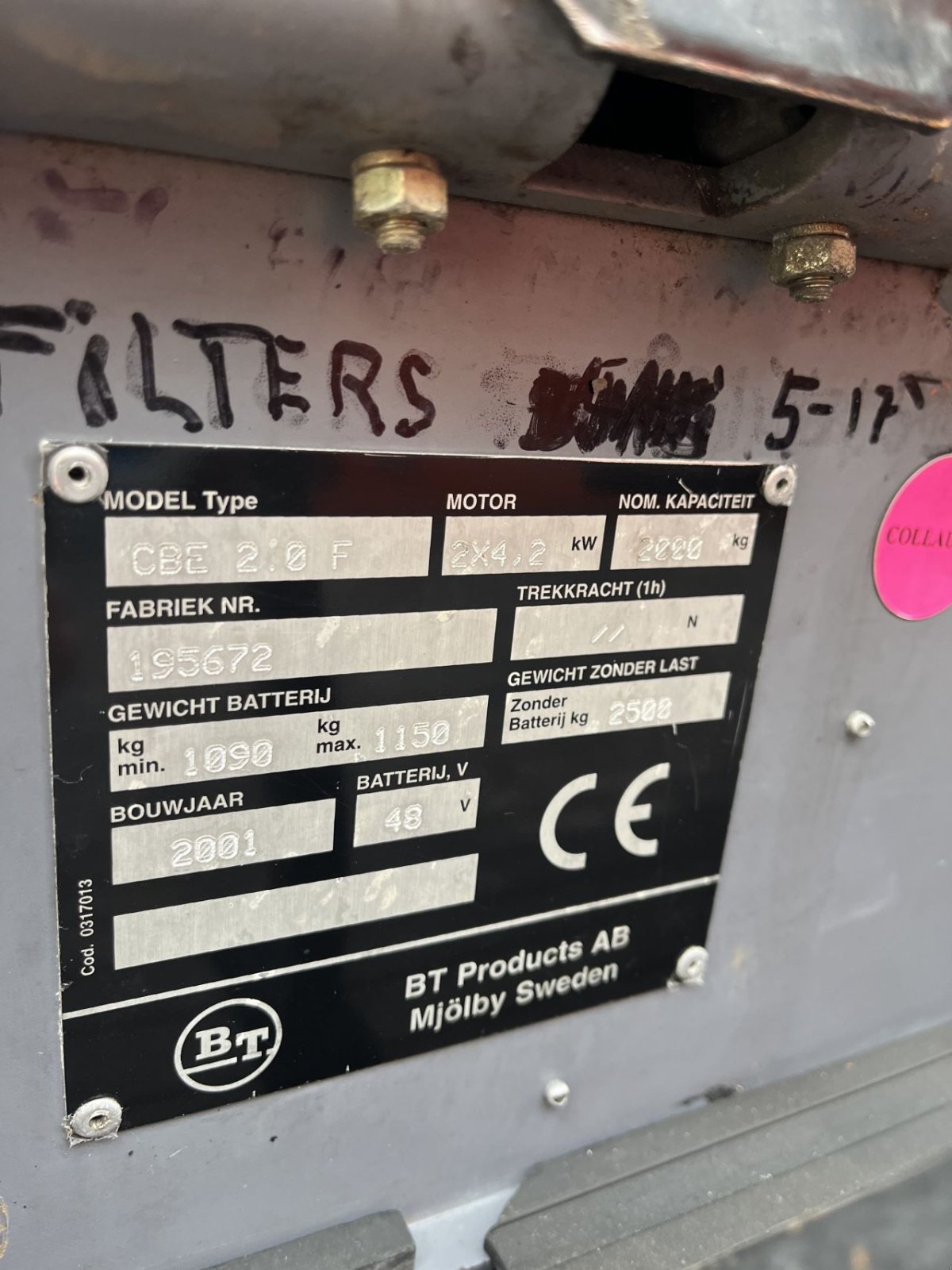 Frontstapler des Typs BT CBE 2.0 F, Gebrauchtmaschine in Etten Leur (Bild 8)