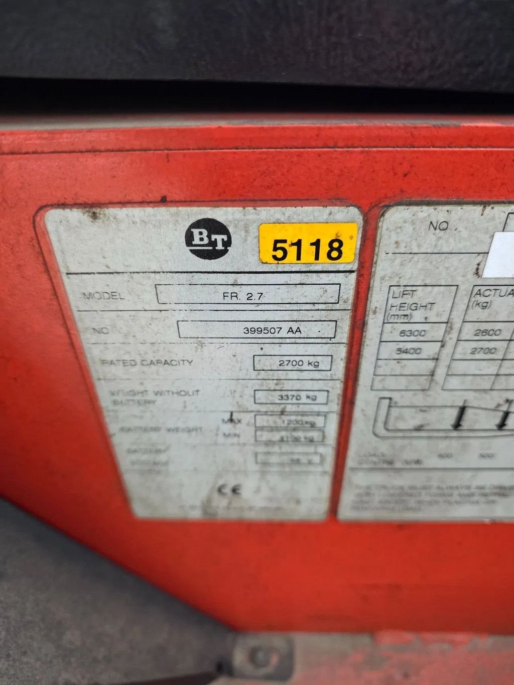 Frontstapler des Typs BT Vierweg heftruck fr2.7 5.5 m, Gebrauchtmaschine in Scherpenzeel (Bild 3)