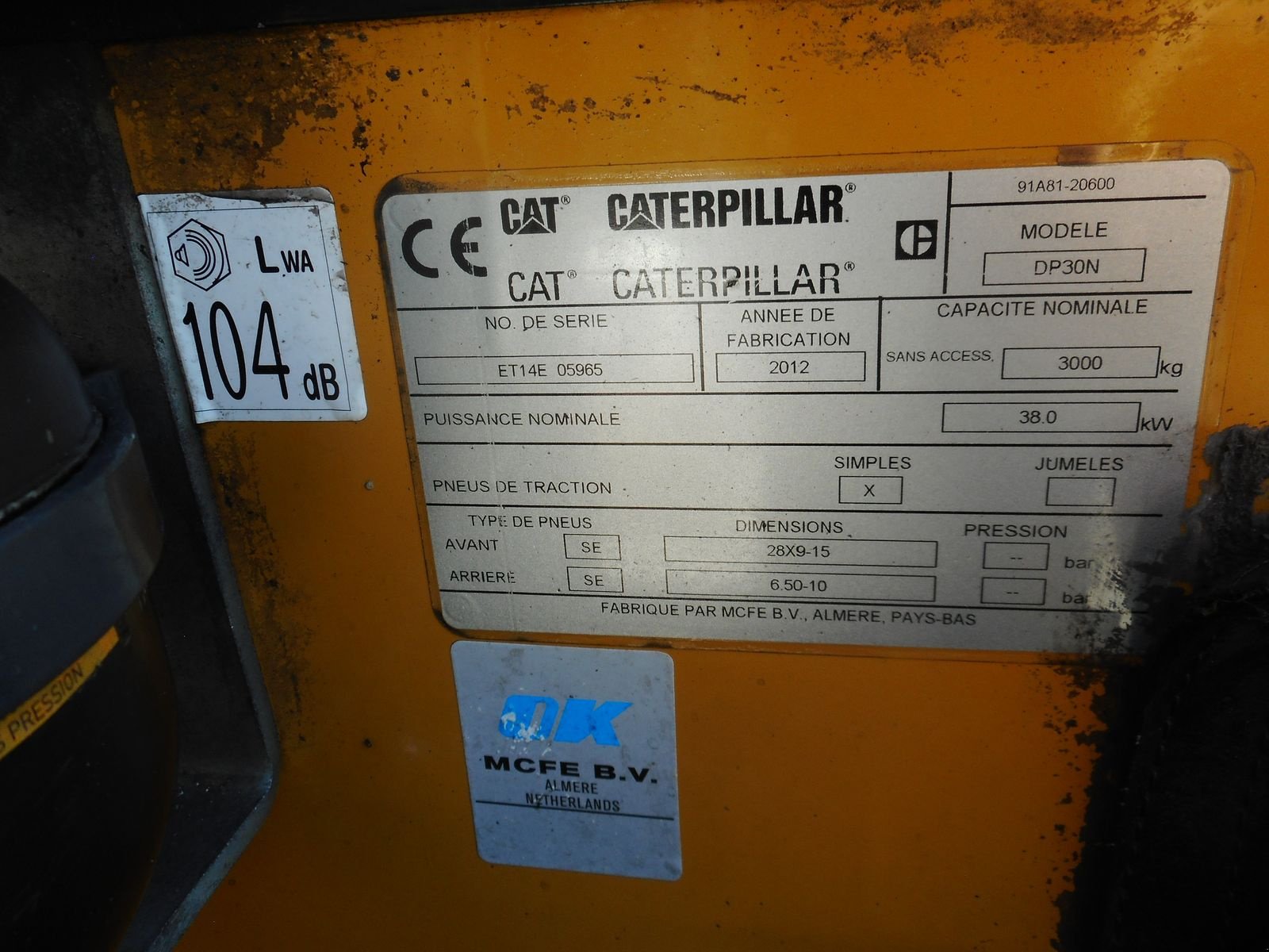 Frontstapler del tipo CAT DP30N Triplex 5,97 Meter + SS + LS + Halbkab., Gebrauchtmaschine In St. Nikolai ob Draßling (Immagine 7)
