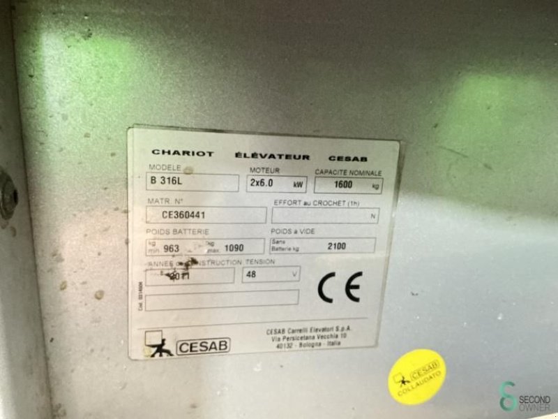 Frontstapler del tipo Cesab B316, Gebrauchtmaschine en Wijchen (Imagen 10)