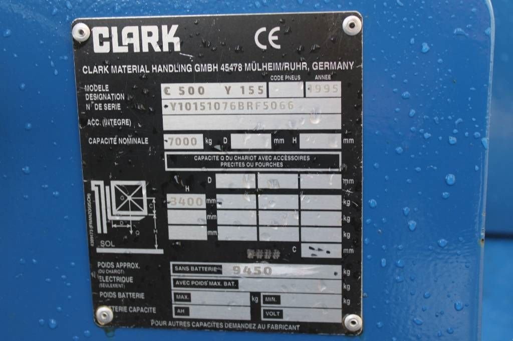 Frontstapler типа Clark C 500 Y 155, Gebrauchtmaschine в Rucphen (Фотография 5)