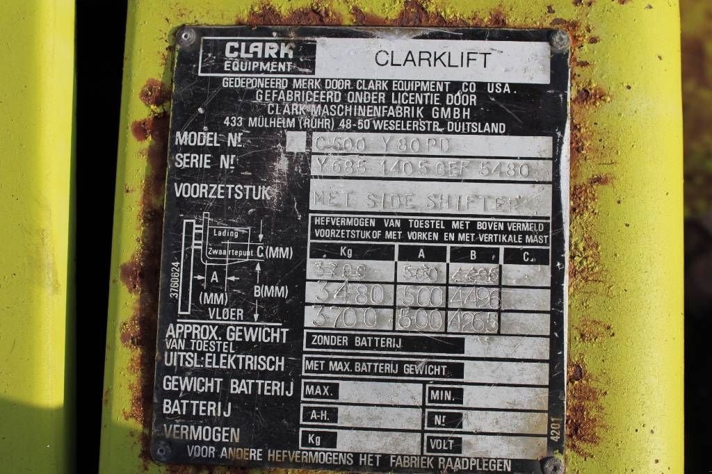 Frontstapler του τύπου Clark C500 Y 80 PD, Gebrauchtmaschine σε Rucphen (Φωτογραφία 5)