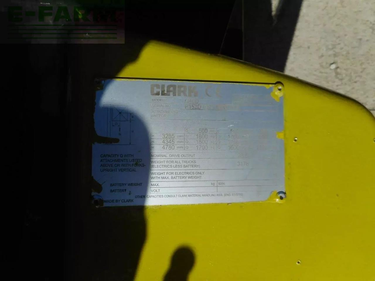 Frontstapler del tipo Clark g18d ( triplexfreihubmast 4,78m ) + ss + ls, Gebrauchtmaschine In ST. NIKOLAI/DR. (Immagine 13)