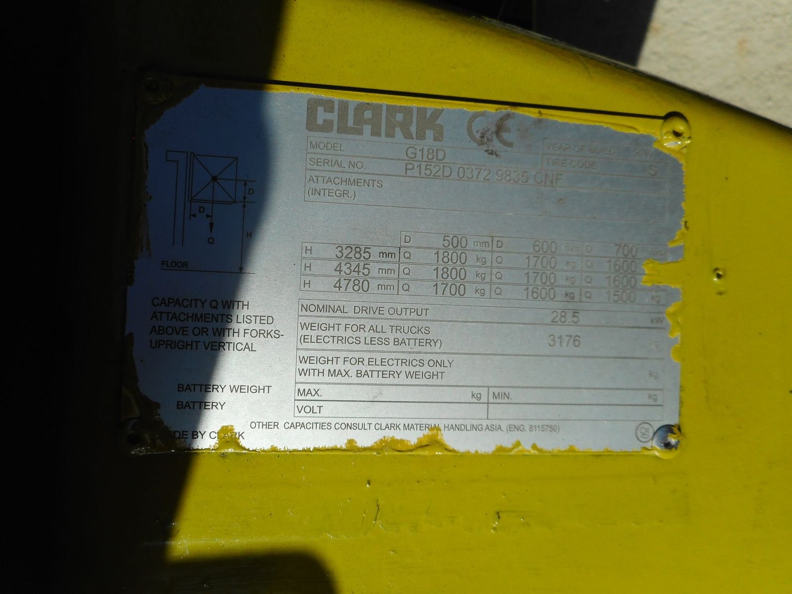 Frontstapler του τύπου Clark G18D ( Triplexfreihubmast 4,78m ) + SS + LS, Gebrauchtmaschine σε St. Nikolai ob Draßling (Φωτογραφία 7)