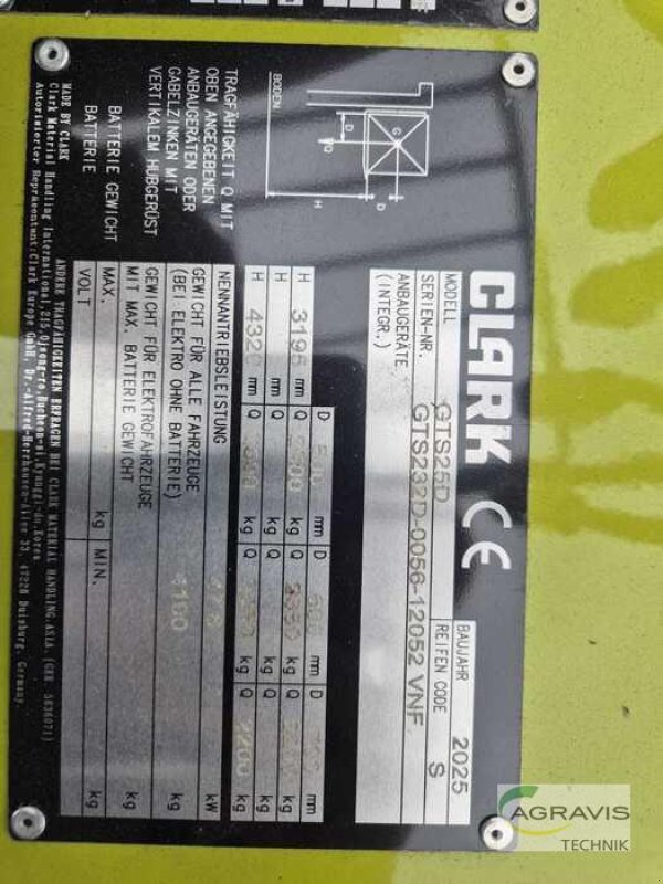 Frontstapler za tip Clark GTS25D, Neumaschine u Raesfeld (Slika 8)