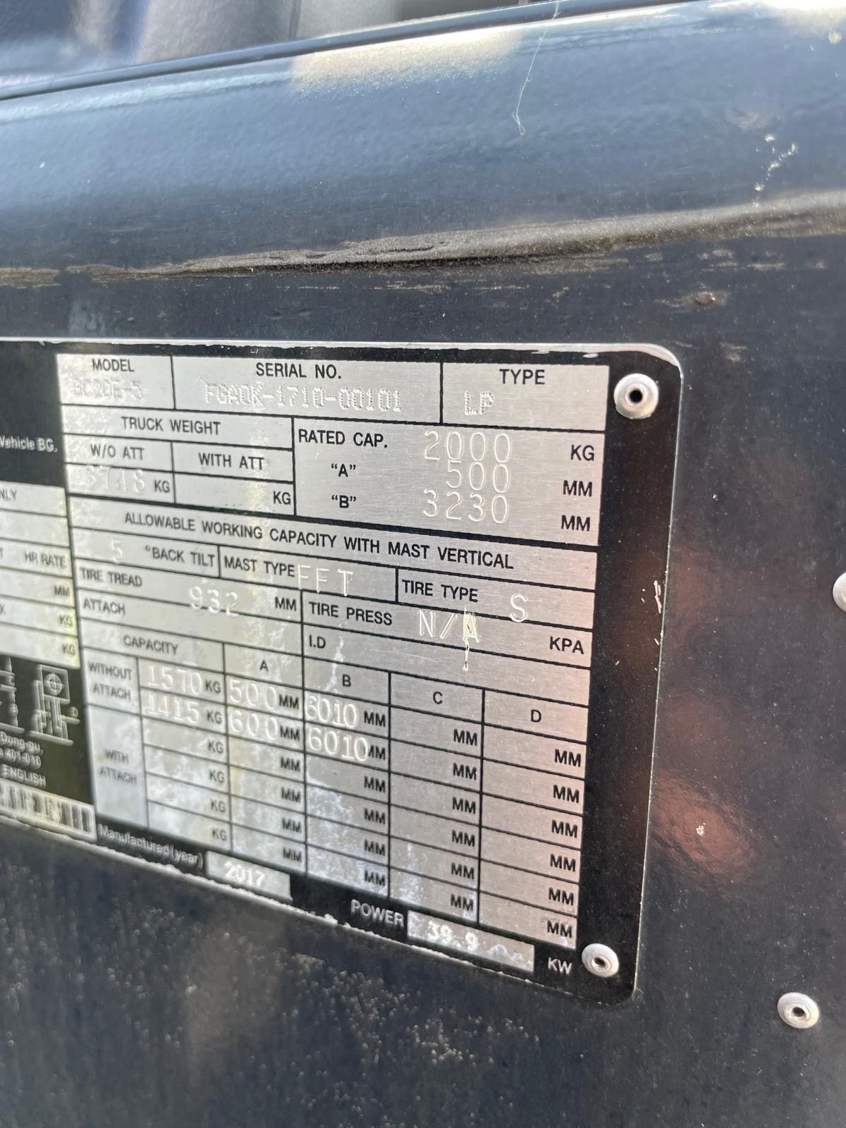 Frontstapler des Typs Doosan BC20E, Gebrauchtmaschine in Giessenburg (Bild 10)