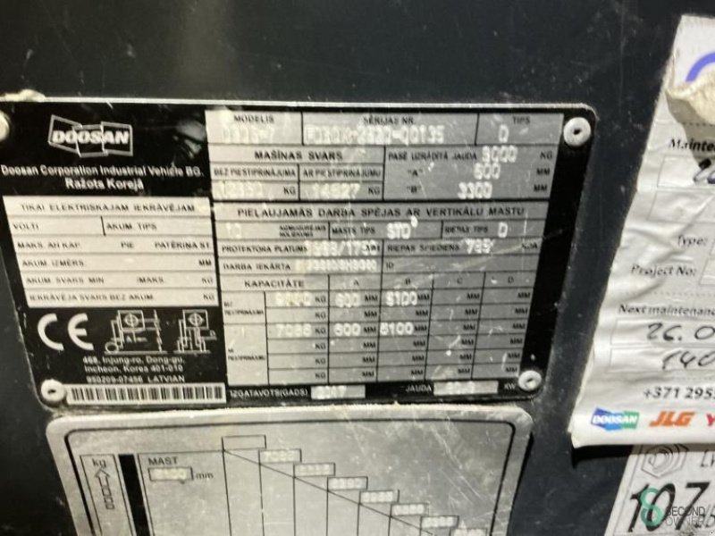 Frontstapler of the type Doosan D90S-7, Gebrauchtmaschine in Wijchen (Picture 11)