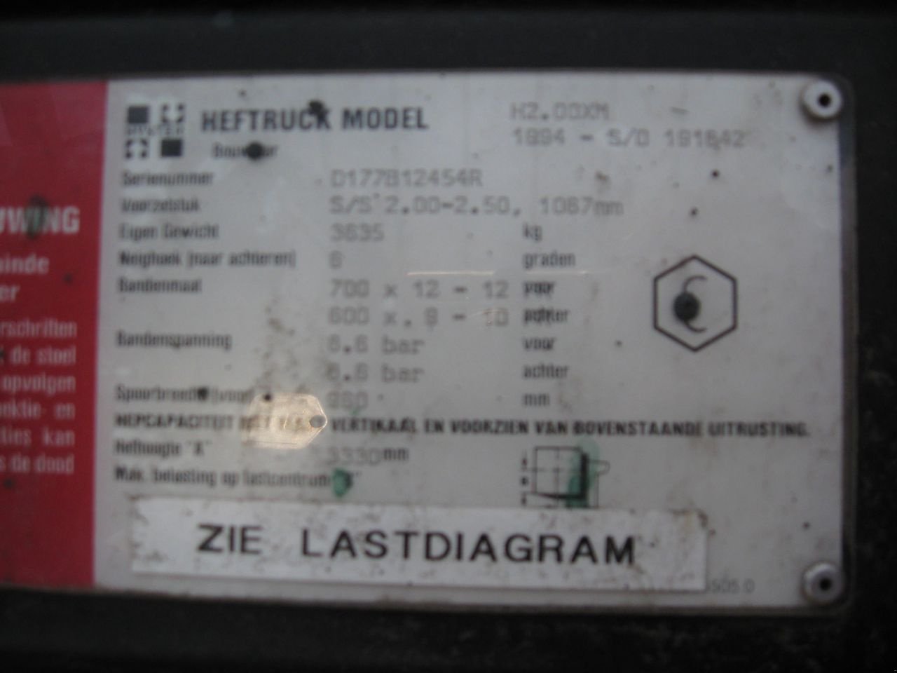 Frontstapler типа Hyster -, Gebrauchtmaschine в Oldenzaal (Фотография 5)