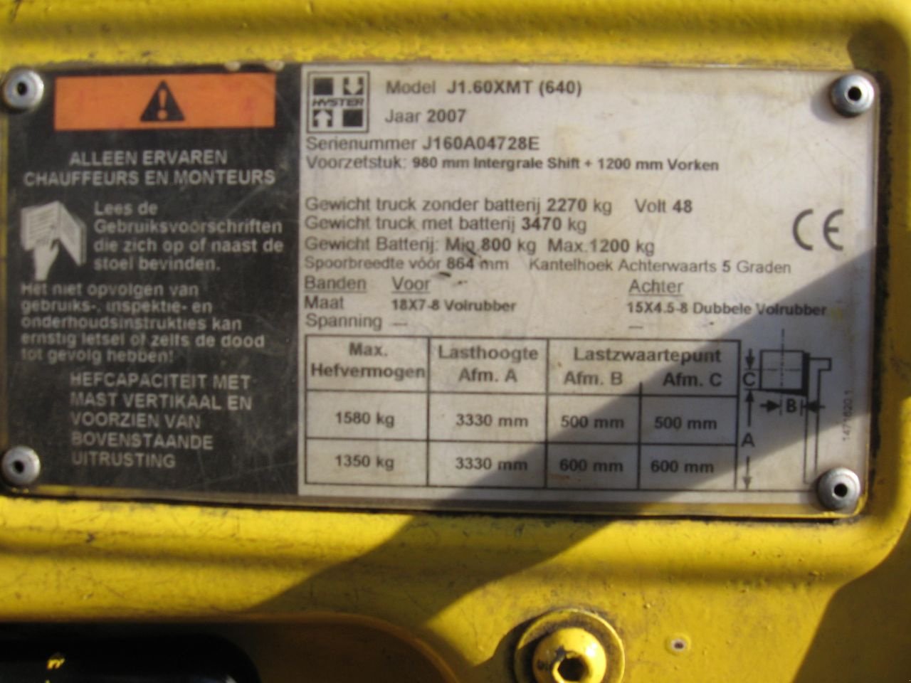 Frontstapler типа Hyster -, Gebrauchtmaschine в Oldenzaal (Фотография 5)