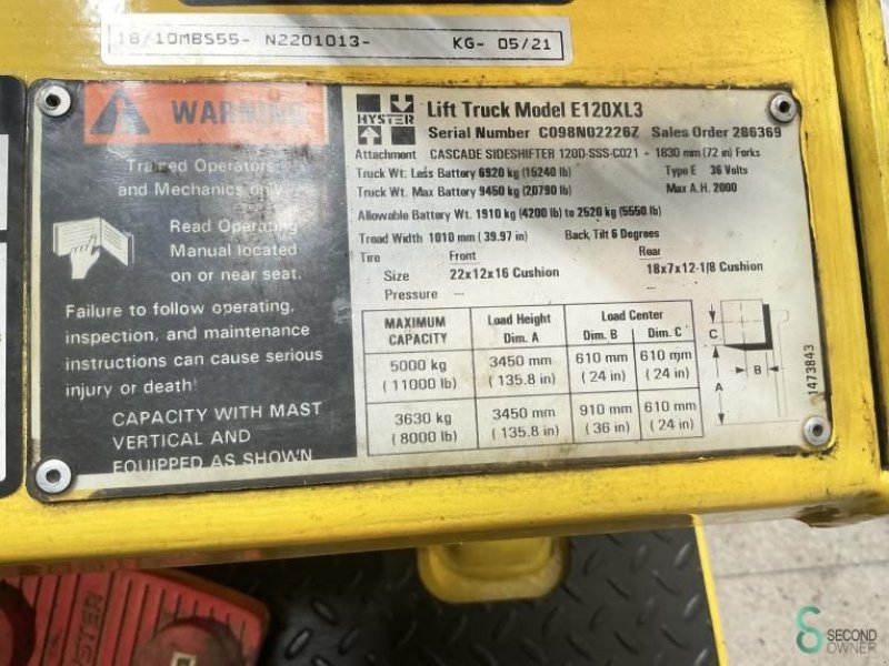Frontstapler del tipo Hyster E 5.50 XL, Gebrauchtmaschine en Wijchen (Imagen 9)