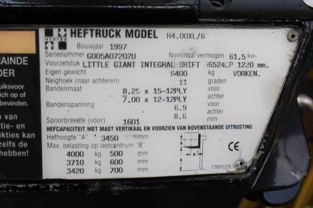 Frontstapler του τύπου Hyster H 4.00 XL-6, Gebrauchtmaschine σε Rucphen (Φωτογραφία 5)