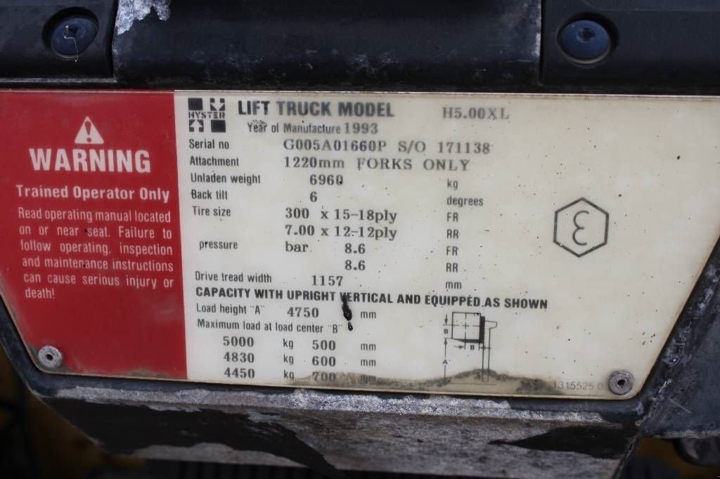 Frontstapler of the type Hyster H 5.00 XL, Gebrauchtmaschine in Rucphen (Picture 5)