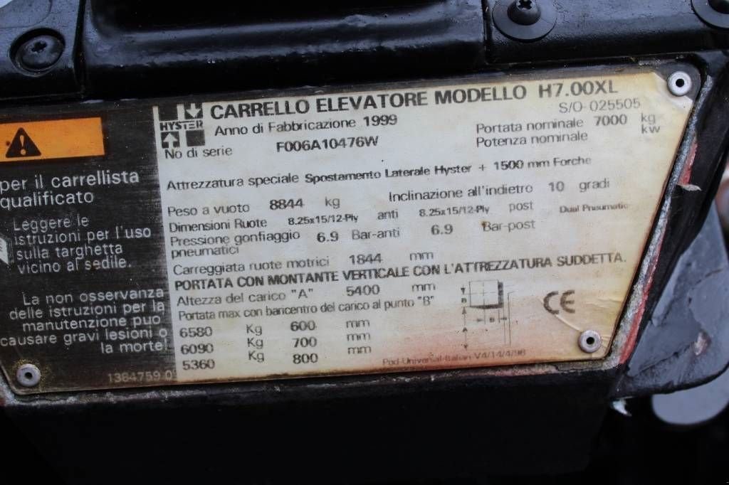 Frontstapler of the type Hyster H 7.00 XL FREE LIFT, Gebrauchtmaschine in Rucphen (Picture 7)