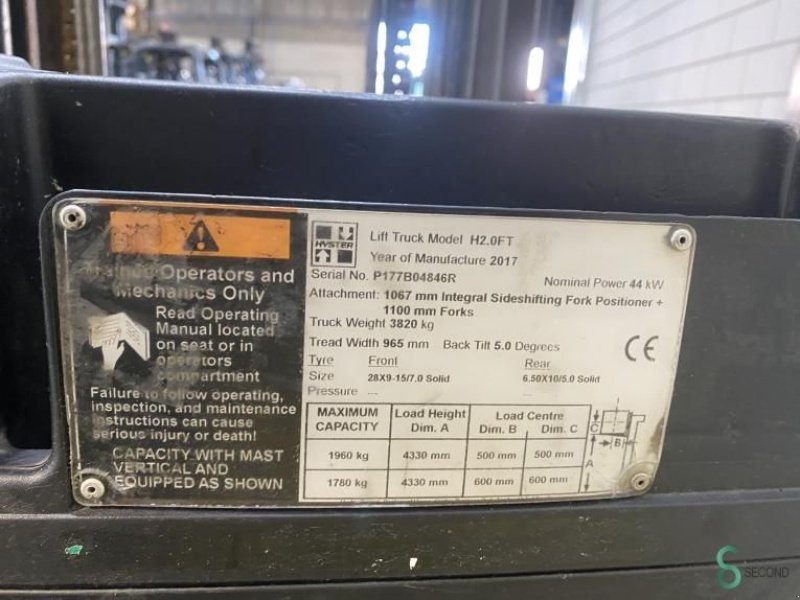 Frontstapler of the type Hyster H2.0DT, Gebrauchtmaschine in Wijchen (Picture 9)