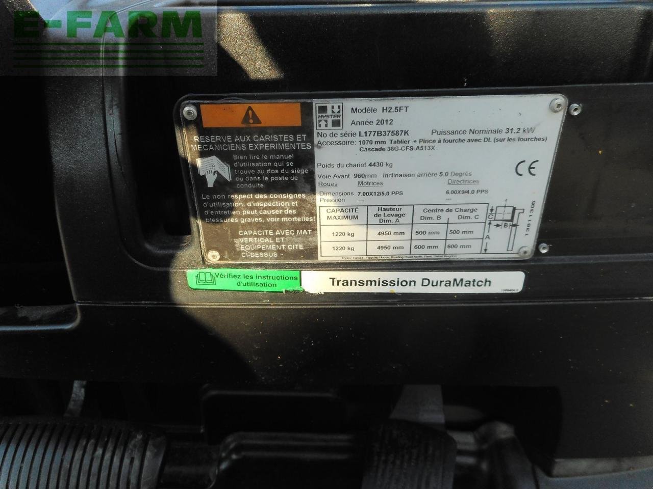 Frontstapler des Typs Hyster h2.5ft triplex 4,95m + ss + zv, Gebrauchtmaschine in ST. NIKOLAI/DR. (Bild 9)