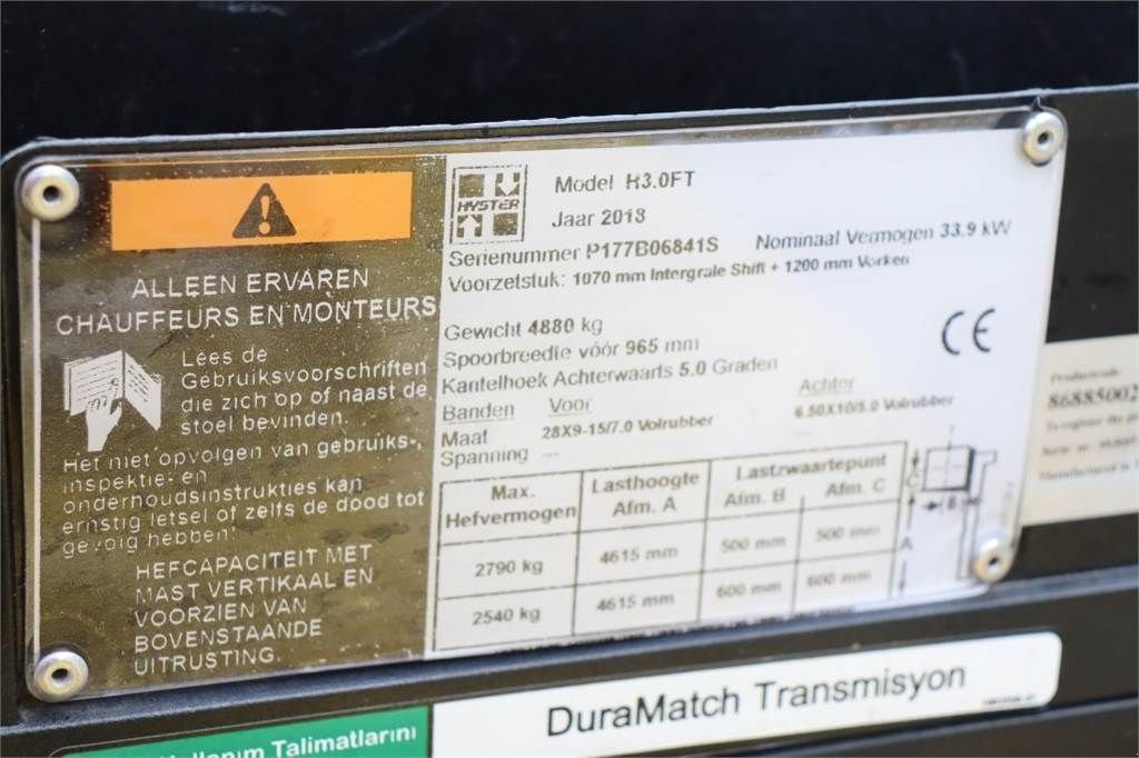 Frontstapler типа Hyster H3.0FT Valid inspection, *Guarantee! Diesel, Tripl, Gebrauchtmaschine в Groenlo (Фотография 6)