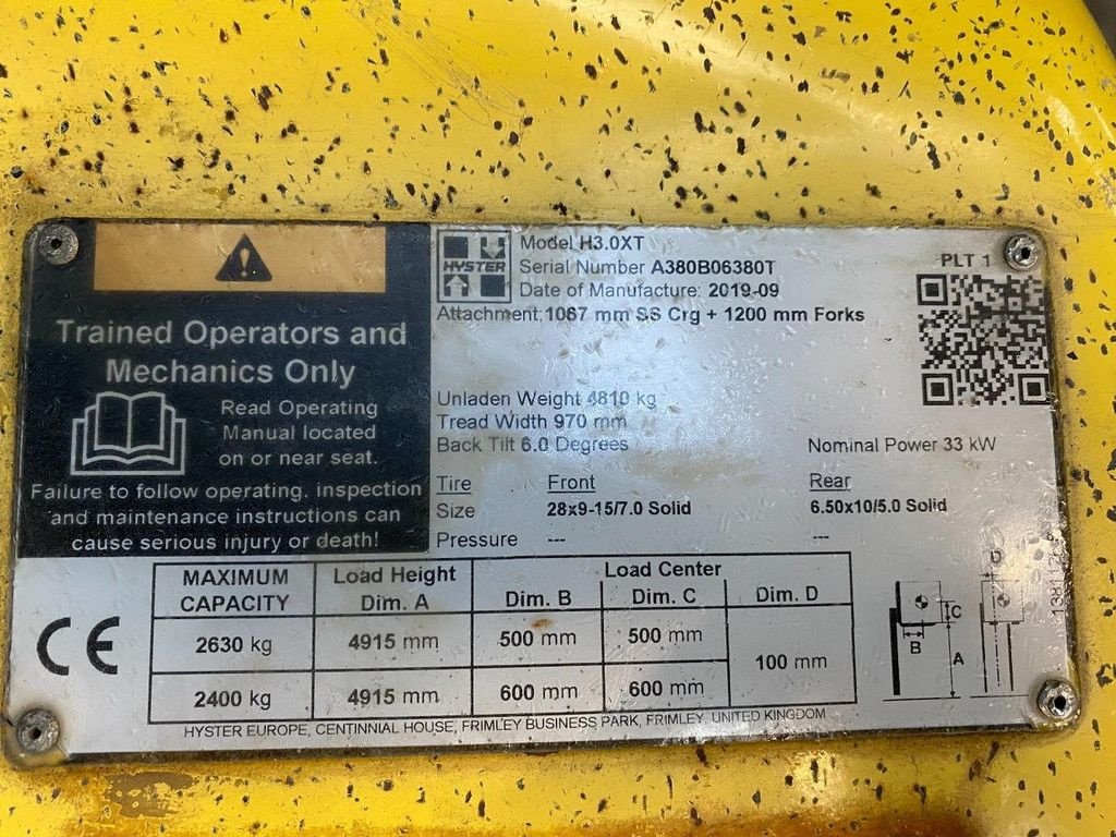 Frontstapler of the type Hyster H3.0XT Diesel, Gebrauchtmaschine in 's-Heer Arendskerke (Picture 7)