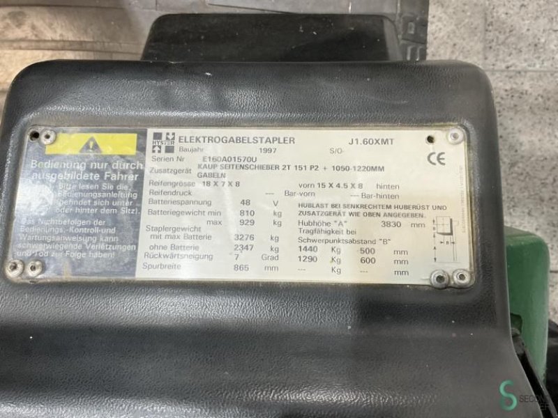 Frontstapler Türe ait Hyster J 1.60 XMT, Gebrauchtmaschine içinde Wijchen (resim 10)