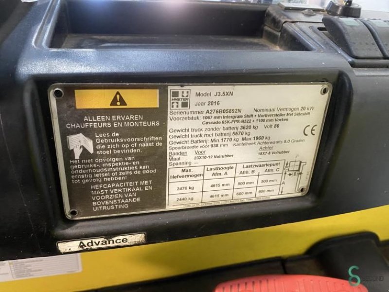 Frontstapler типа Hyster J3.5XM, Gebrauchtmaschine в Wijchen (Фотография 10)