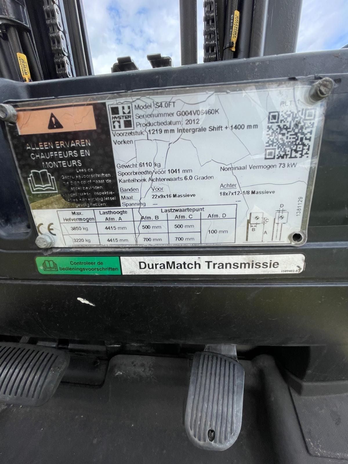 Frontstapler a típus Hyster S4.0FT, Gebrauchtmaschine ekkor: Giessenburg (Kép 10)