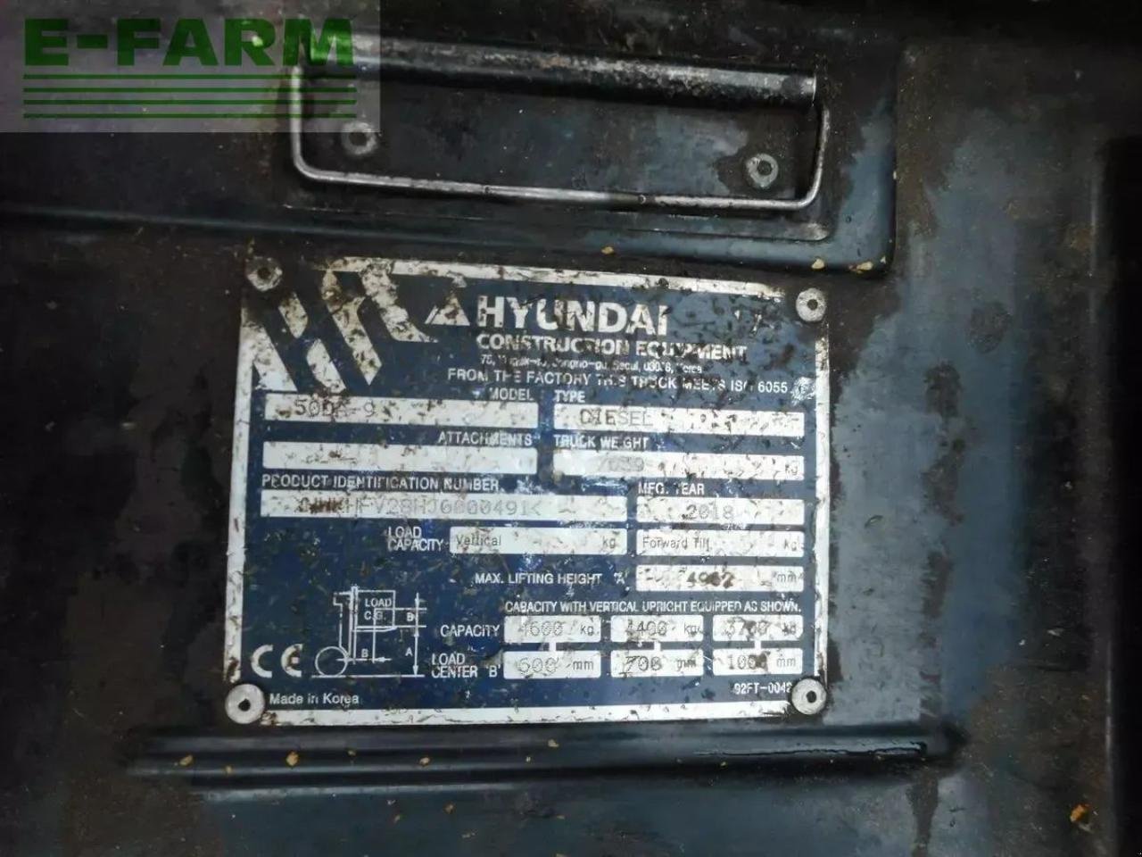 Frontstapler of the type Hyundai 50da-9 euro5 ( triplex 4,9m + 3. u. 4. kreis ), Gebrauchtmaschine in ST. NIKOLAI/DR. (Picture 10)