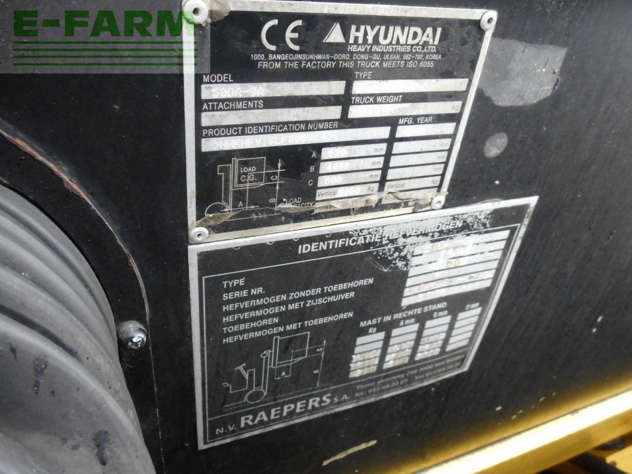 Frontstapler of the type Hyundai 50da-9a triplex 4,4m + ss + zv + zwillingsreifen, Gebrauchtmaschine in ST. NIKOLAI/DR. (Picture 7)