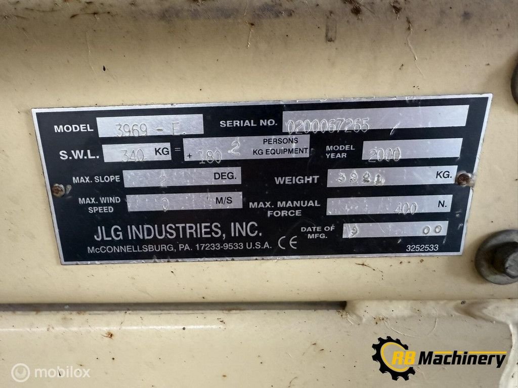 Frontstapler of the type JLG merken 3969, Gebrauchtmaschine in Heerenveen (Picture 4)