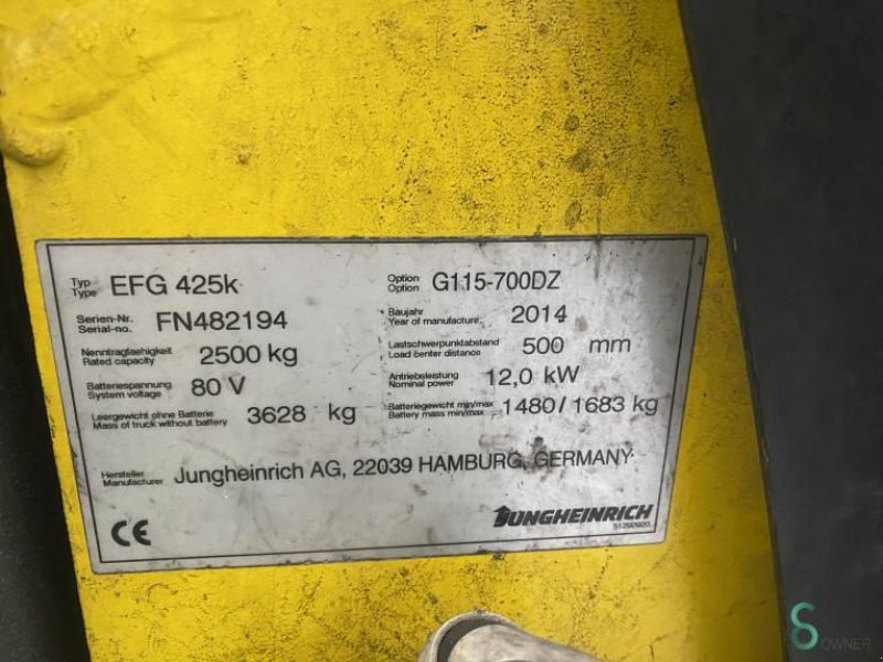 Frontstapler of the type Jungheinrich EFG 425, Gebrauchtmaschine in Wijchen (Picture 10)