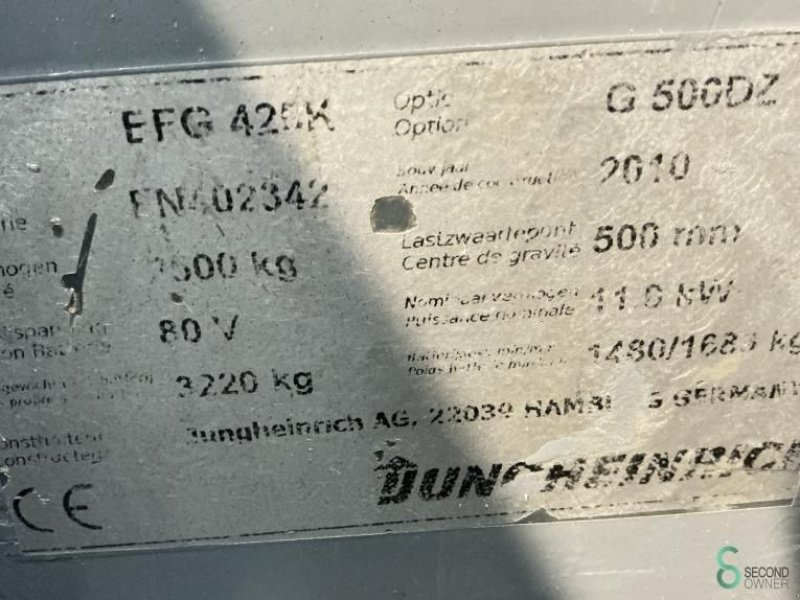 Frontstapler Türe ait Jungheinrich EFG 425, Gebrauchtmaschine içinde Wijchen (resim 10)