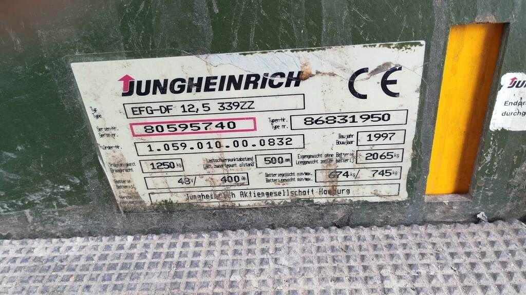 Frontstapler typu Jungheinrich EFG-DF 12,5, Gebrauchtmaschine v Mijdrecht (Obrázek 11)